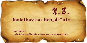 Nedelkovics Benjámin névjegykártya